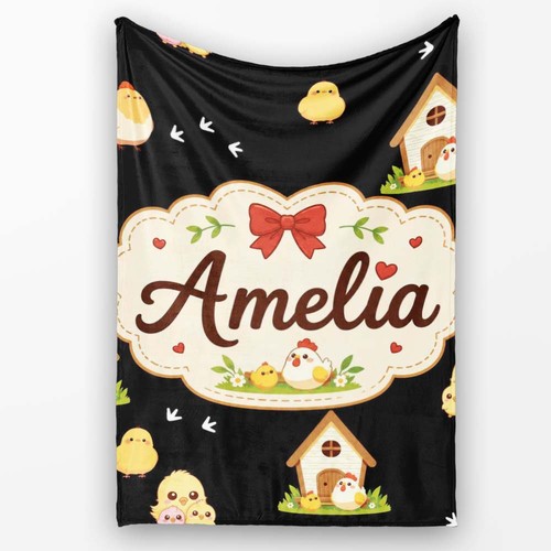 Soft fleece blanket cute farm - soft,
